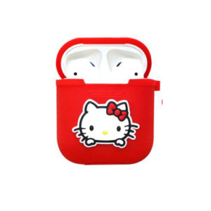 Sanrio Authorized Silicon Red Case Hello Kitty [Apple AirPods Series 1/2]