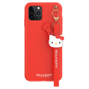 Sanrio Authentic Hello Kitty Silicon Red with Strap Lanyard Case [iPhone 11 Series]