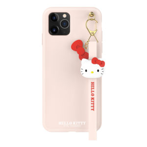 Sanrio Authentic Hello Kitty Silicon Pink with Strap Lanyard Case [iPhone 11 Series]